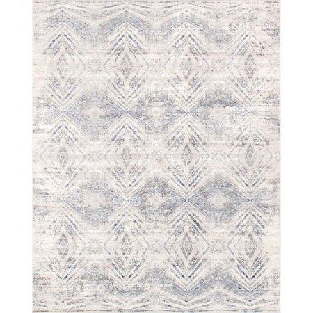 PASARGAD HOME 4 x 6 ft Efes Design Power Loom Area Rug Light Grey PD193B 4x6